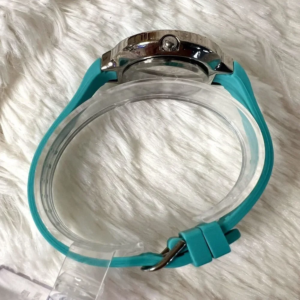 RUMBA TIME for American Eagle Outfitters Women's Watch Teal /Aqua Silicone Band